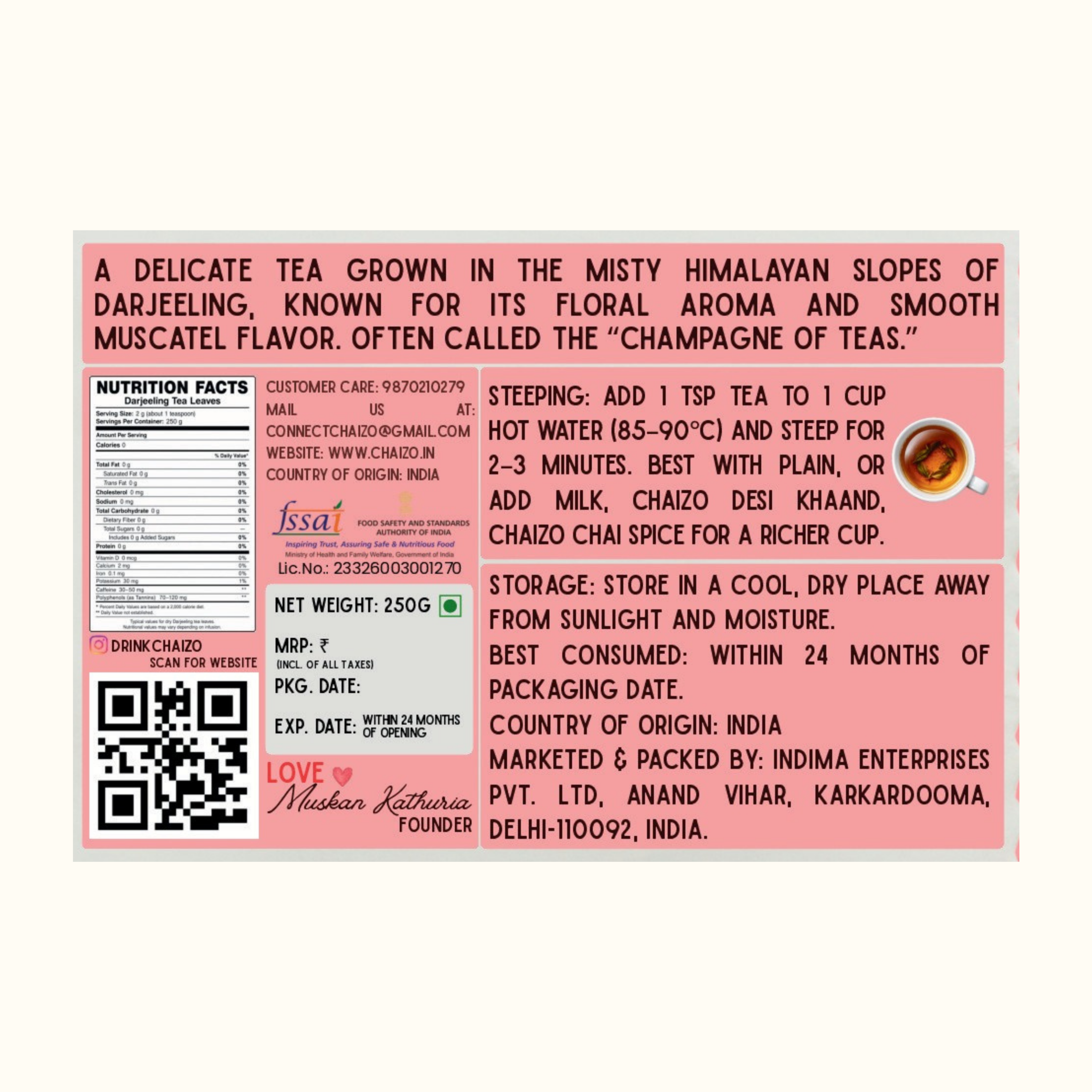 Darjeeling Premium Tea Leaves