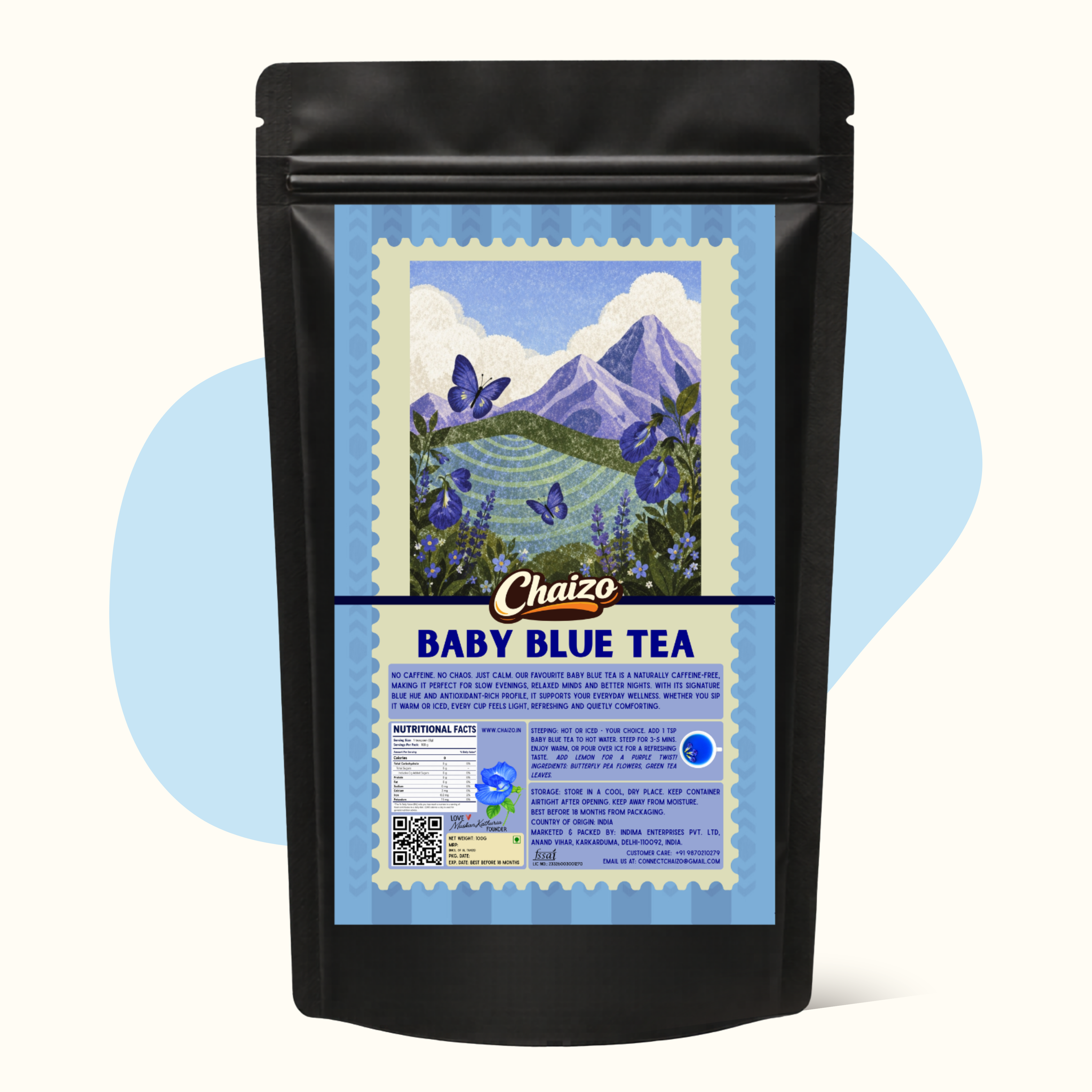 Baby Blue Tea - Butterfly Blue Pea Flower Infused